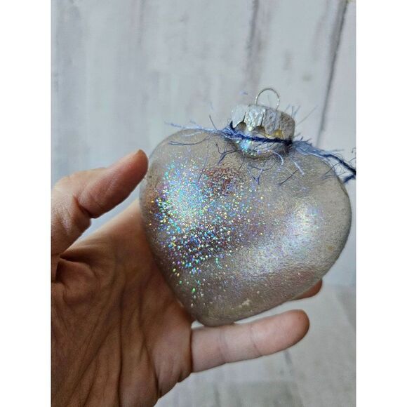 Glitter heart snowman star ornament Xmas tree - Picture 8 of 14